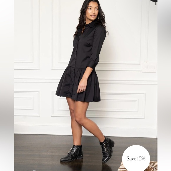 The Shirt Rochelle Behrens THE DROP WAIST SHIRT DRESS - Picture 2 of 5